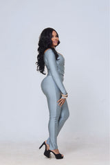 Natasha Luxe Two-Piece Set – Steel Blue