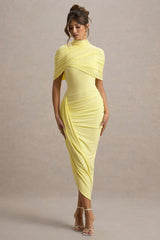 Kalina Golden Cape Midi Dress